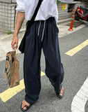 Summer Linen Pintuck Wide Pants