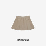 Nero pocket pleats skirt