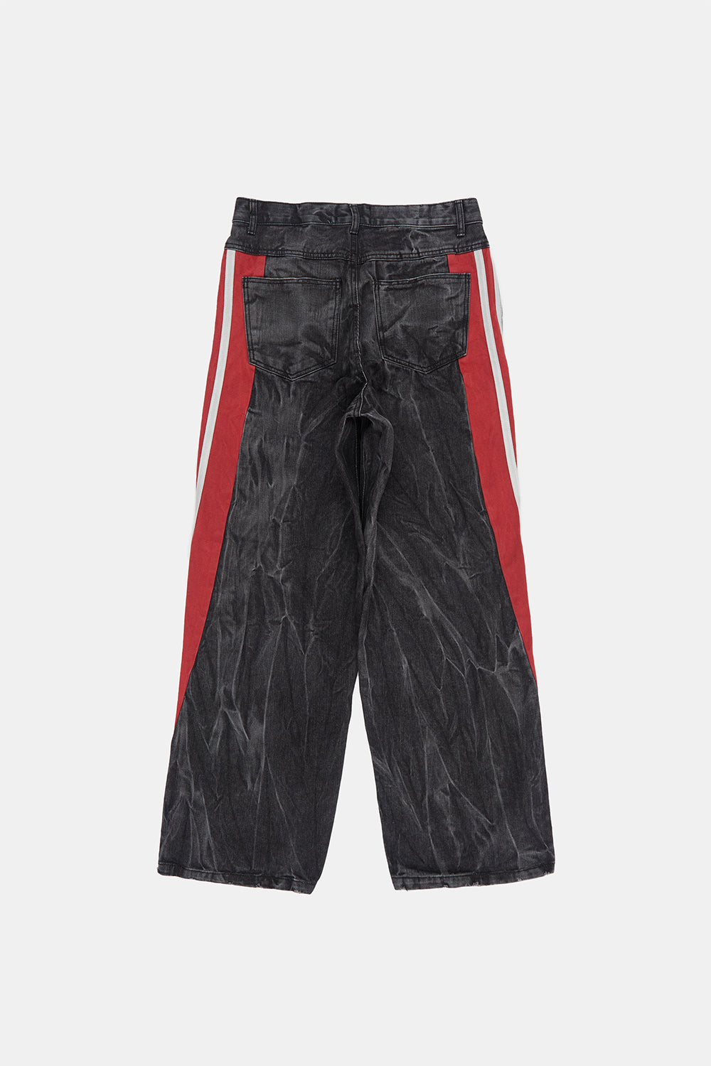 【Raucohouse】Bumpy side track wrinkle denim pants Raucohouse(ラウコハウス) - バンピーサイドトラックリンクル
