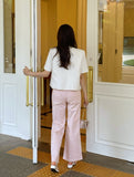 Delia Cotton Wide Banding Denim Pants