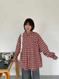 [unisex] Lilky Pocket Check Over Shirt