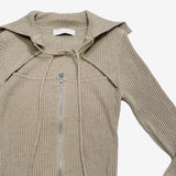 Meran Wool Two Way Knit Cardigan