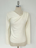 Delo Shirring Unbalanced Drape Knit