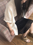 Must Dot Banding Midi Skirt