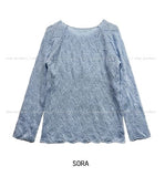 Bubble Punching Boat Neck Loose Fit Knit