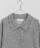 Sieki brushed collar crop cardigan