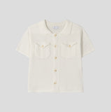 Cedar Two-Pocket Collared Knit Cardigan