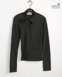 Pepo O-ring Slit Warmer Long-sleeved T-shirt