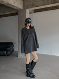 [U-BASIC] Want slit oversized fit long sleeve