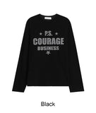 Tiffin Crack Lettering Long Sleeve T-shirt