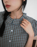 Tinbe Frill Check Short Sleeve Shirt