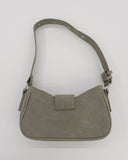 Crawl Logo Buckle Suede Washing Cross Hobo Shoulder Bag