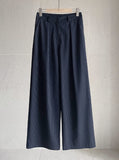 Chev Stripe Pintuck Wide Slacks