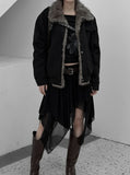 Recho Adjust Fur Suede Jacket
