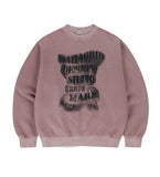 GRUNGE SLOGAN PIGMENT SWEATSHIRT
