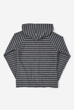 Bunny stripe button hoodie knit