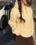 Dren Balaclava Cable Knit Hood Set