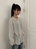 Tenon String Overfit Shirt Blouse