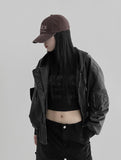 Keaton Leather Hooded Blouson