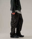 Pigment shirring parachute pants