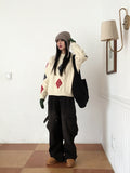 Dots corduroy big shoulder bag