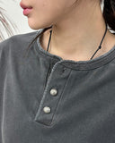 Riddell pigment henley neck t-shirt