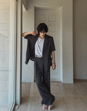 Made linen two tuck wide slacks