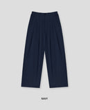 Lebec Cotton Half Banding Wide Pants
