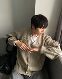 Cable Koshiharu Semi-over Cardigan
