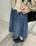 Ryuto wide denim bermuda pants