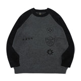 Emblem Mixed Embroidered Sweater