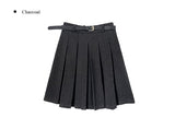 [Belt Set] Scan Wool Pleat Belt Midi Skirt