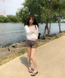 Mots Roll-up Button Shorts