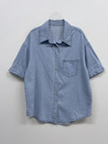 [Short sleeve ver.] Lucky denim loose fit shirt