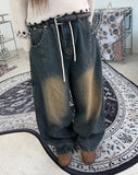 Kai Patchwork Banding Denim Pants