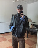 Raoul High-Neck Leather Jacket