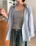 [unisex] Afugo Linen See-through Over Shirt