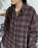 Louver pigment check shirt