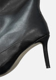 Big eyelet long boots heel