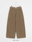 Dadin Cargo Wide Cut Cotton Pants