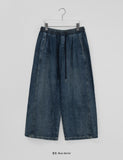 Colden Snap Button Banding Denim Wide Pants