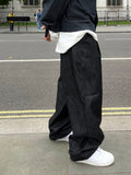Untouched wide BK BL denim pants (raw-indigo)