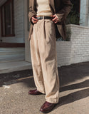 Eric One Tuck Corduroy Wide Pants