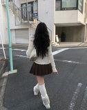 Humi Corduroy Mini Pleated Skirt