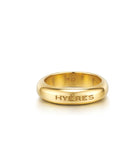 Champagne Full Moon Slim Silver Ring M