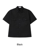 Renter Two-Pocket Crop Short Sleeve Shirt