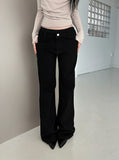 Slim fit low semi-boot pants