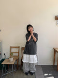 Dalyu Layered Nylon Midi Skirt