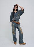 Griner Damage Wide Denim Pants