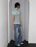 CAT WASHED BOOTCUT DENIM